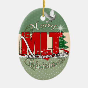 MLT CHRISTMAS MEDISCH LABORATORIUMTEKST KERAMISCH ORNAMENT