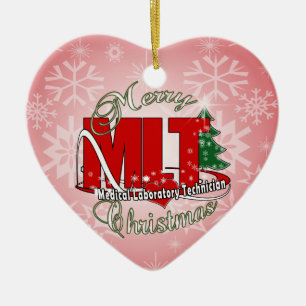 MLT CHRISTMAS MEDISCH LABORATORIUMTEKST KERAMISCH ORNAMENT