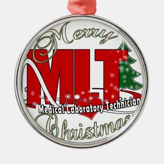MLT CHRISTMAS MEDISCH LABORATORIUMTEKST METALEN ORNAMENT (Voorkant)