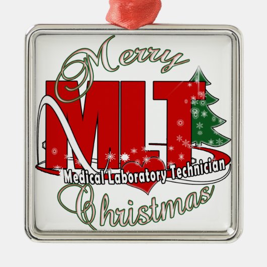 MLT CHRISTMAS MEDISCH LABORATORIUMTEKST METALEN ORNAMENT (Voorkant)