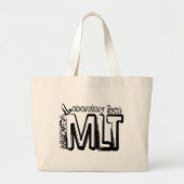 MLT GRUNGE TEKST MEDISCHE LABORATORIUMTECHNICUS GROTE TOTE BAG (Voorkant)