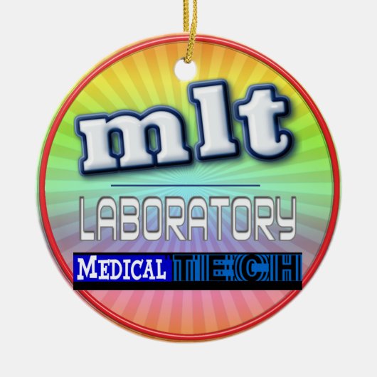 MLT LOGO - LABORATORIUMMEDISCHE TEKST KERAMISCH ORNAMENT (Voorkant)