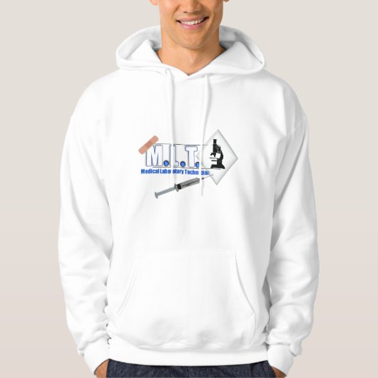 MLT LOGO W/MICROSCOPE - MEDISCH LABORATORIUMTECH HOODIE (Voorkant)