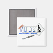 MLT LOGO W/MICROSCOPE - MEDISCH LABORATORIUMTECH MAGNEET (Voorkant / Achterkant)