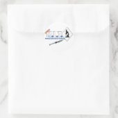 MLT LOGO W/MICROSCOPE - MEDISCH LABORATORIUMTECH RONDE STICKER (Tas)