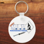 MLT LOGO W/MICROSCOPE - MEDISCH LABORATORIUMTECH SLEUTELHANGER (Voorkant)