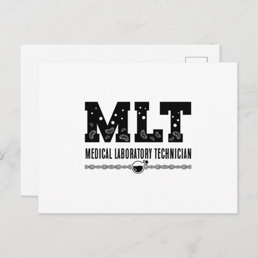 MLT Medical Laboratory Technician Science Lab Tech Briefkaart (Voorkant / Achterkant)