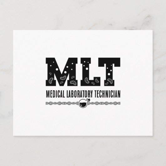 MLT Medical Laboratory Technician Science Lab Tech Briefkaart (Voorkant)