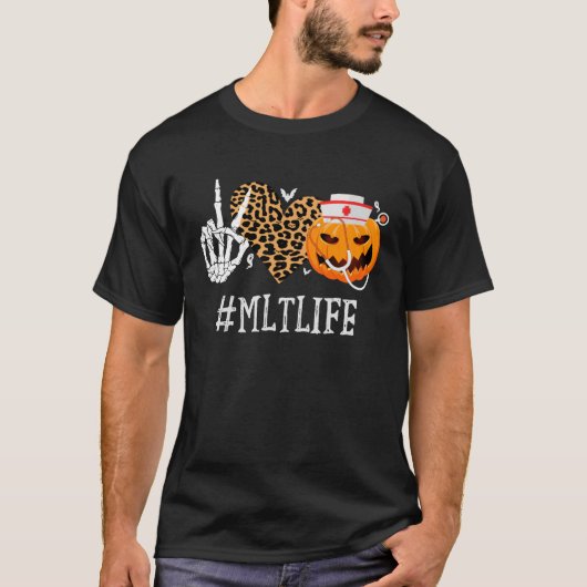 MLT Medisch Laboratorium Technicus Vrede Liefde Po T-shirt (Voorkant)
