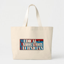 MLT MEDISCHE LABORATORIUMTECHNICIËN RODE BLAUWTECH GROTE TOTE BAG