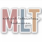 MLT Medische Laboratoriumtechnicus Technische Labo Sticker (Voorkant)