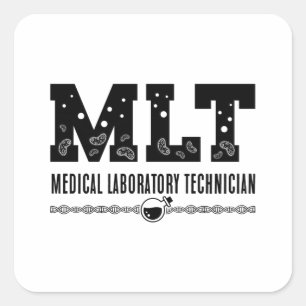 MLT Medische Laboratoriumtechnicus Wetenschapslabo Vierkante Sticker
