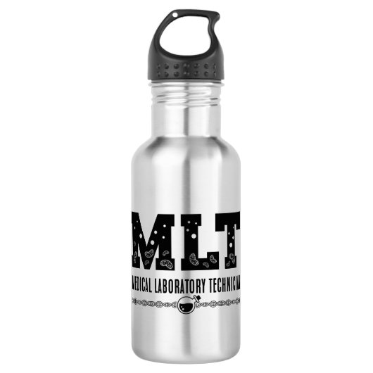 MLT Medische Laboratoriumtechnicus Wetenschapslabo Waterfles (Voorkant)