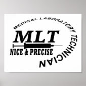 MLT SLOGAN NICE EN PRECIES MEDISCHE LAB TECH POSTER (Voorkant)