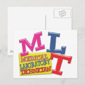 MLT WHIMSICAL FUN ACRONYM LETTERS LABORATORY BRIEFKAART (Voorkant / Achterkant)