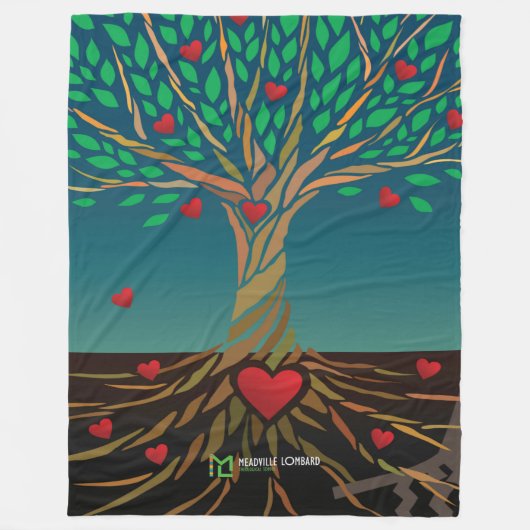 MLTS Compassion Tree Fleece Blanket large (Voorkant)