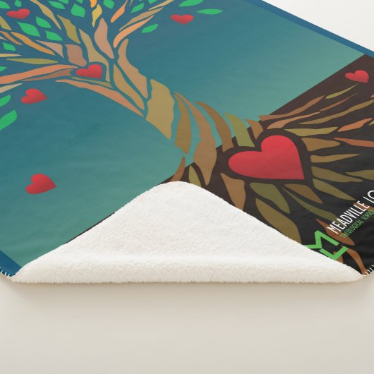 MLTS Compassion Tree Sherpa Blanket medium Sherpa Deken (3/4)