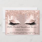 MM Model Feedbackformulier Makeup Roos Estheticien Kaart (Voorkant)