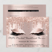 MM Model Feedbackformulier Makeup Roos Estheticien Kaart (Voorkant / Achterkant)