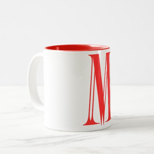 MM Mug Tweekleurige Koffiemok (Voorkant links)