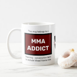 MMA Addict Voeg Jouw naam Monogram Initiaal toe Koffiemok