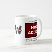 MMA Addict Voeg Jouw naam Monogram Initiaal toe Koffiemok (Voorkant rechts)