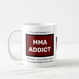MMA Addict Voeg Jouw naam Monogram Initiaal toe Koffiemok