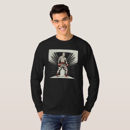 MMA and Boxing Old Man Cage and Free Fighting Boxi T-shirt (Voorkant volledig)