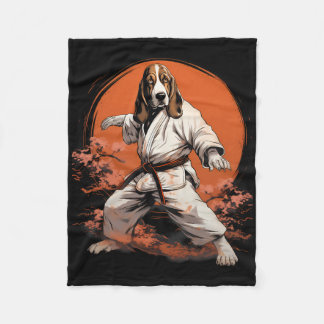 Mma Bet Hound Dog Karate  Fleece Deken