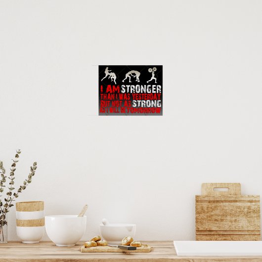MMA / BJJ / Kick Boxing "Stronger" Poster (Keuken)