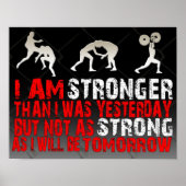 MMA / BJJ / Kick Boxing "Stronger" Poster (Voorkant)