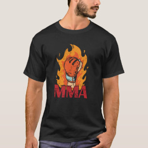 MMA brandende Boxing Glove with Fire T-shirt