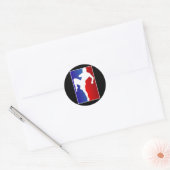 MMA Brizillian Ju Jitso Karate Fighter Ronde Sticker (Envelop)