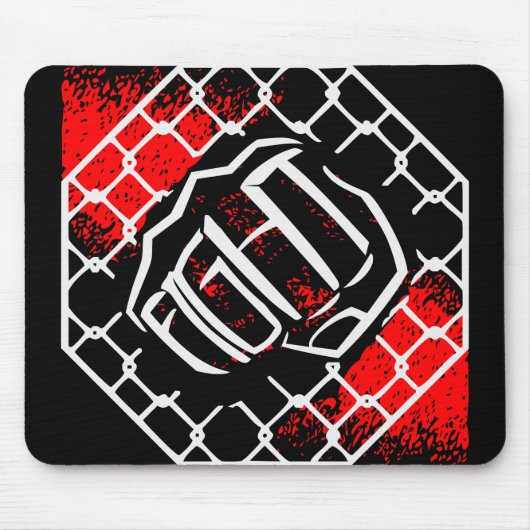 MMA Cage Fighting Fist #USAPatriotGraphics © Muismat (Voorkant)