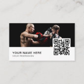 mma coach QR Code Visitekaartje (Voorkant)