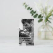 MMA Coach & Trainer Foto QR Code Visitekaartje (Staand voorkant)