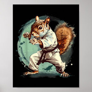 MMA Eekhoorn Jiu-Jitsu Judo Kung Fu Kickboksen Poster