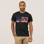 MMA Evolution Chart (Flying Knee) American Flag T- T-shirt (Voorkant volledig)