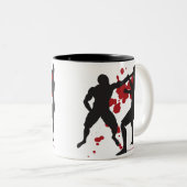 MMA FACE PUNCH TWEEKLEURIGE KOFFIEMOK (Voorkant rechts)