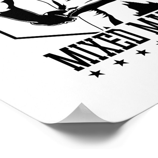 MMA "Fight Hard" Kämpfer Poster (Hoek)