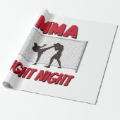 MMA Fight Night text and Silhouette of Two Fighter Cadeaupapier (Uitgerold)