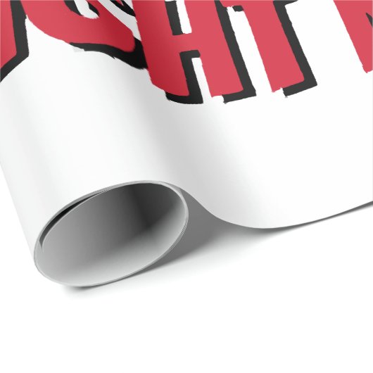 MMA Fight Night text and Silhouette of Two Fighter Cadeaupapier (Rol Hoek)