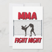 MMA Fight Night text and Silhouette of Two Fighter Kaart (Voorkant)
