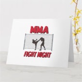 MMA Fight Night text and Silhouette of Two Fighter Kaart (Gele Bloem)