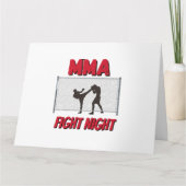 MMA Fight Night text and Silhouette of Two Fighter Kaart (Voorkant)