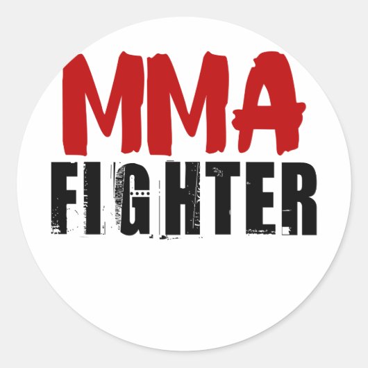 MMA Fighter3 Ronde Sticker (Voorkant)