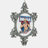 MMA Fighter Tin Sneeuwvlok Ornament (Links)