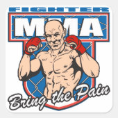MMA Fighter Vierkante Sticker (Voorkant)