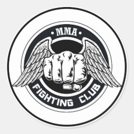 MMA Fighting Club Klassieke Ronde Sticker