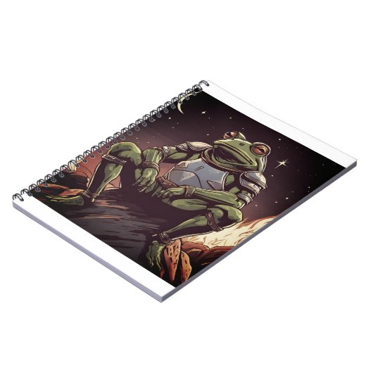MMA | Galactic Frog Warrior Sticker Notitieboek (Linkerzijde)